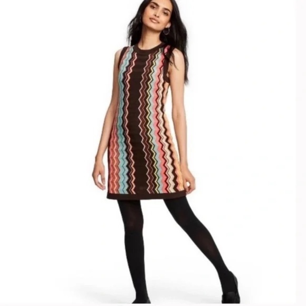 MISSONI TARGET Color Zig Zag Sweater Dress Sleeveless 20th Anniversary Collectio